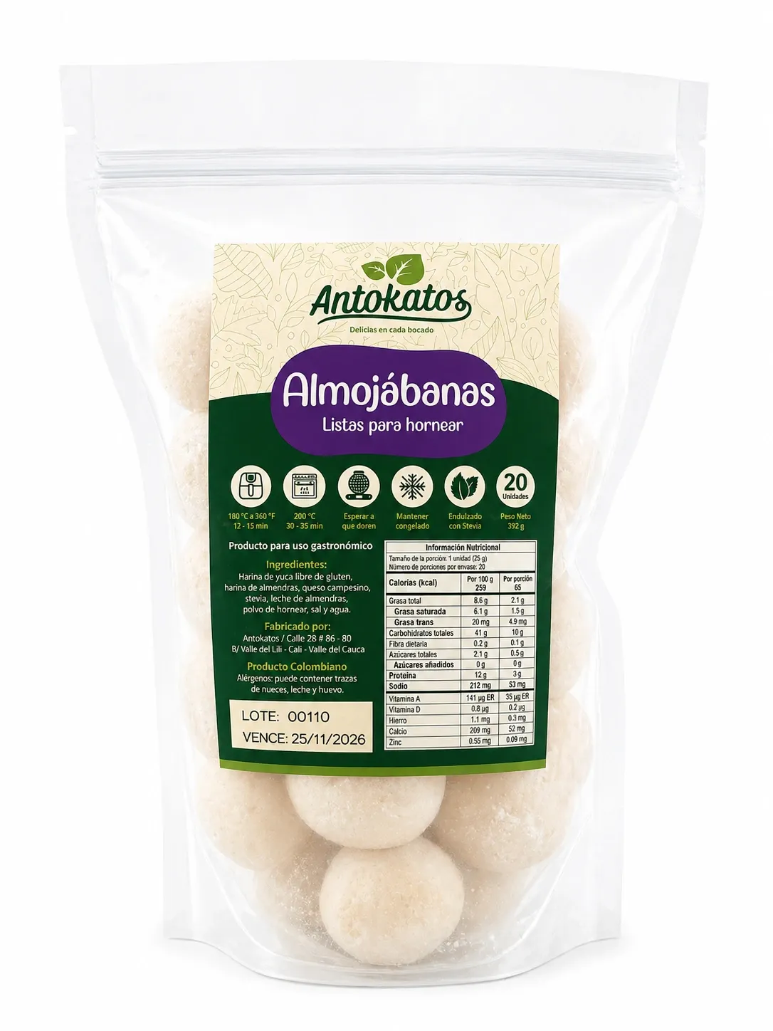 Almojábanas con Stevia